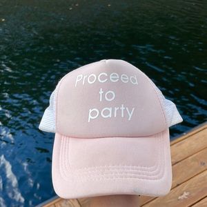 “Proceed to Party” Pink Trucker Hat